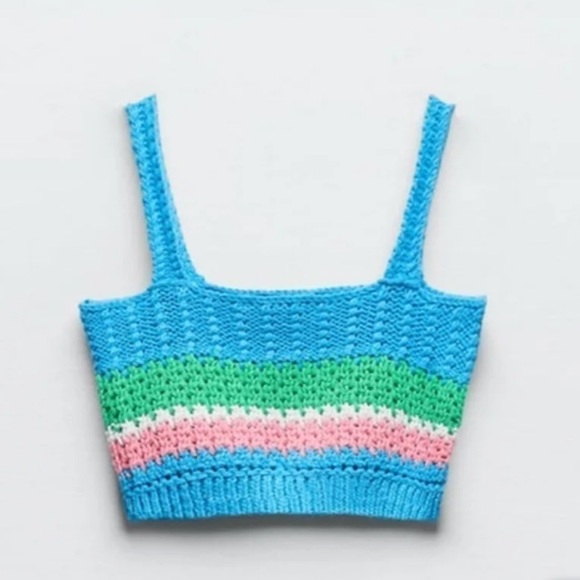 Zara button up and matching knit crop top - Picture 11 of 11